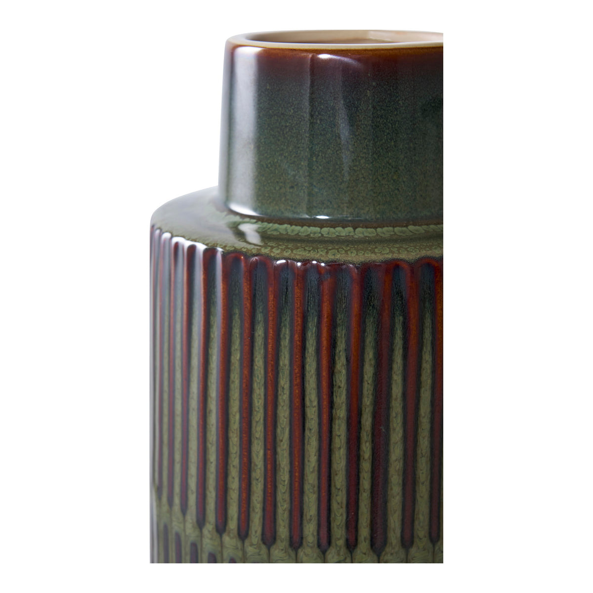 Vase – Keramik Grün/Braun, ø 16 × 30 cm – Ansicht 3