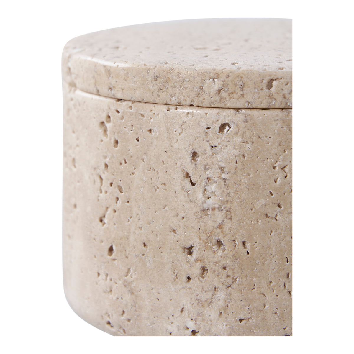 Aufbewahrungsgefäß – Travertin Natur, ø 10 × 6,5 cm – Ansicht 3