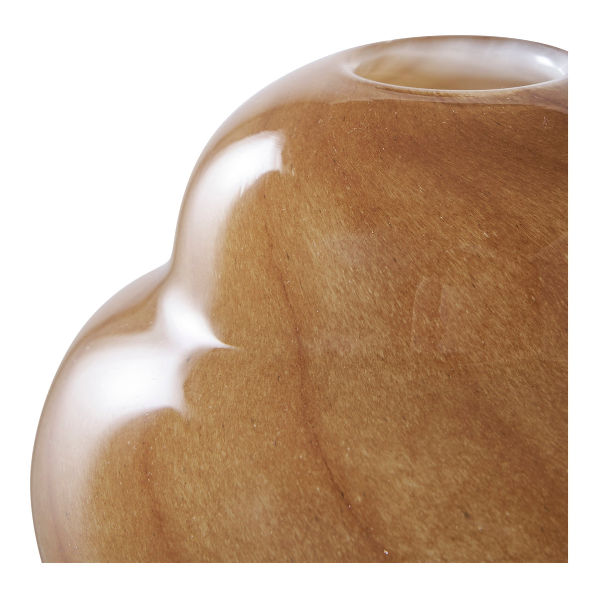 Vase – Glas Braun, ø 16,5 × 17 cm – Ansicht 2