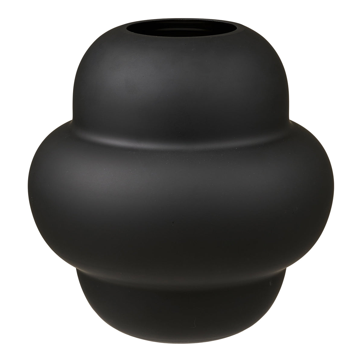 Vase – Glas, mundgeblasen Schwarz, ø 21 × 20 cm von Luiva Living