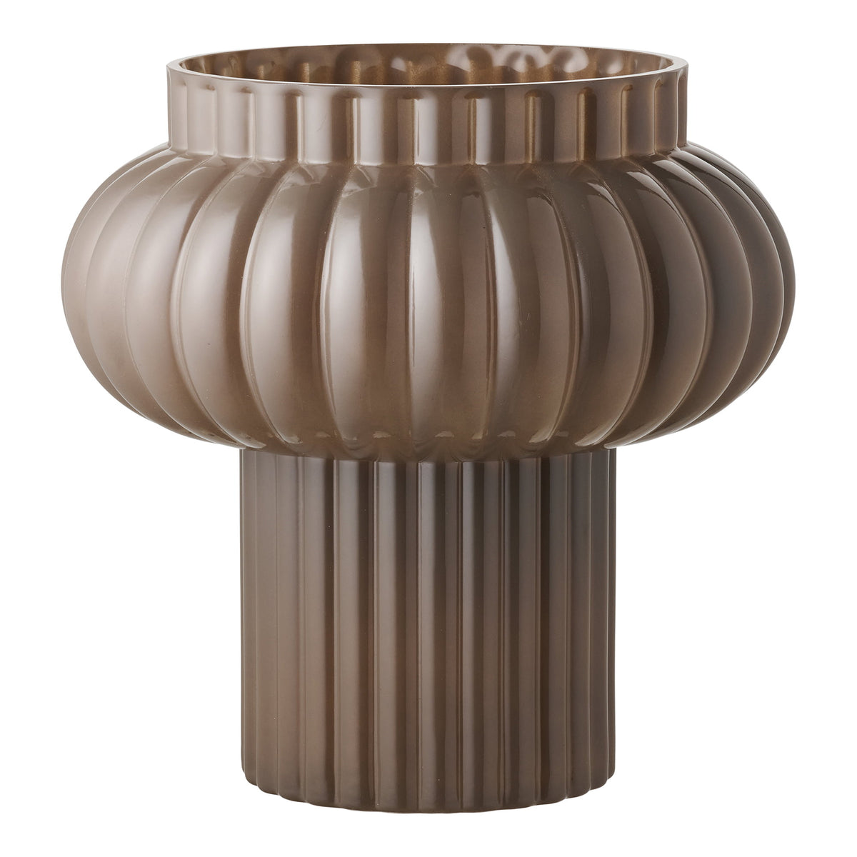 Vase – Glas, mundgeblasen Braun, ø 27 × 27 cm von Luiva Living
