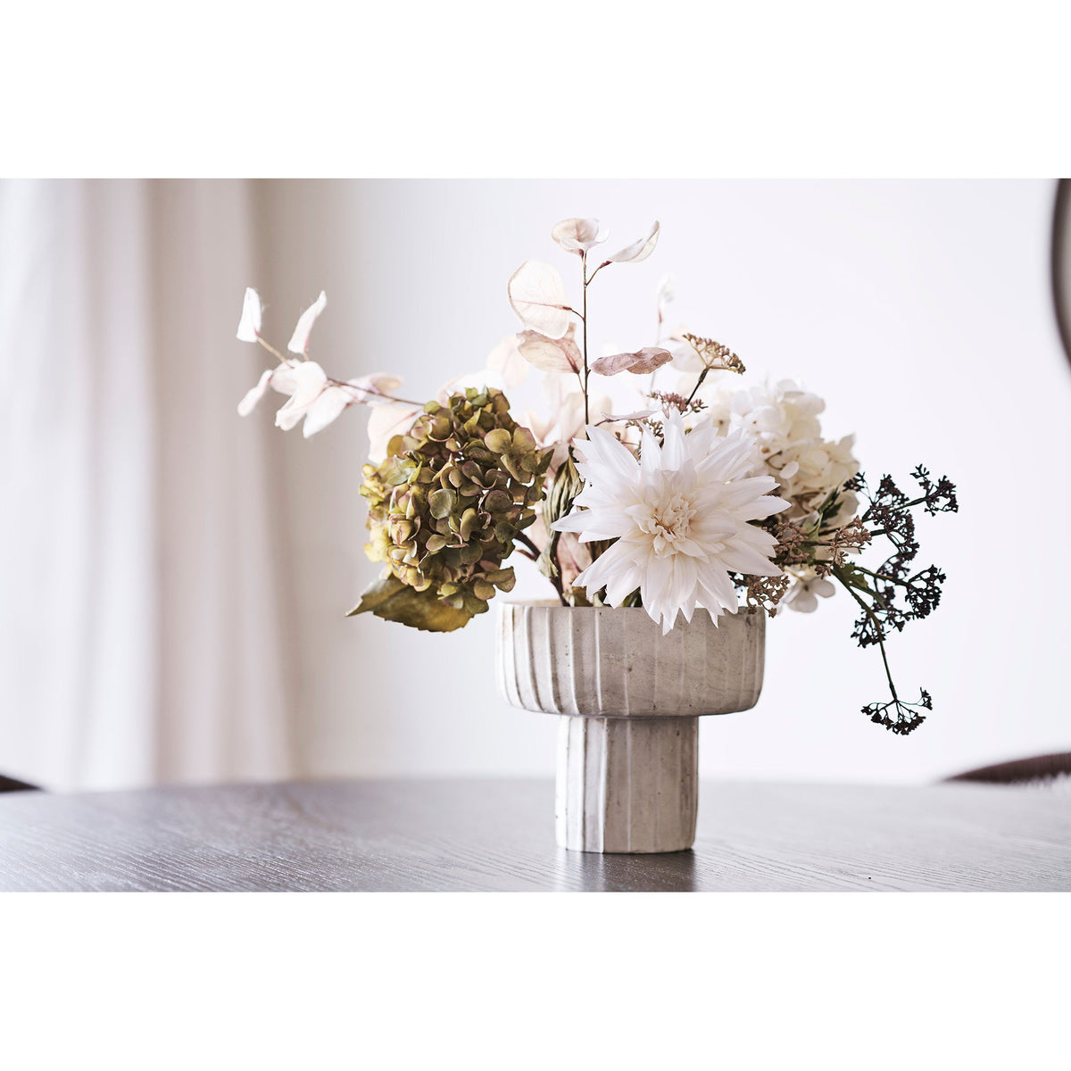Vase – Zement Braun/Beige, ø 20,5 × 18,5 cm – Ansicht 3