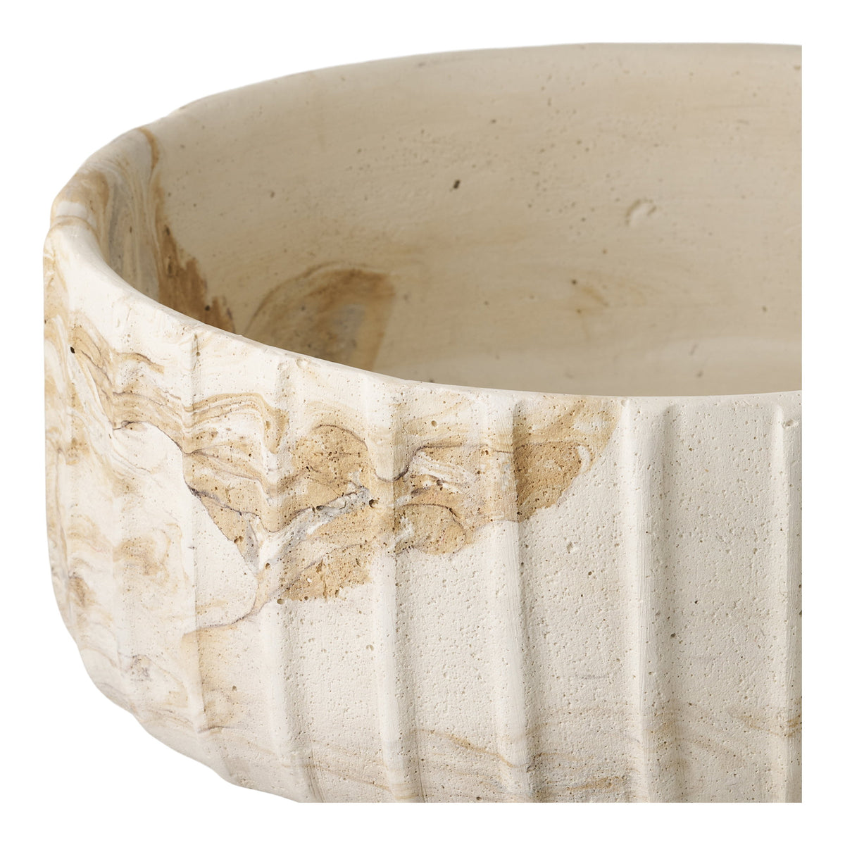 Vase – Zement Braun/Beige, ø 20,5 × 18,5 cm – Ansicht 2