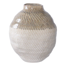 Vase – Keramik Weiß/Grün, ø 26 × 30,5 cm von Luiva Living