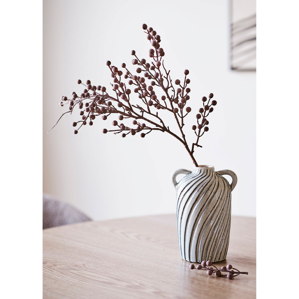 Vase – Keramik Blau, 15,5 × 14 × 22 cm – Ansicht 4