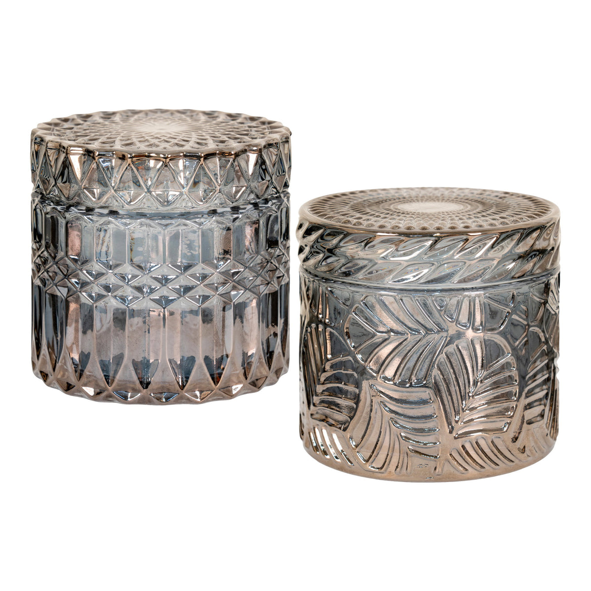 Gefäß 2er-Set – Rauchglas von Luiva Living