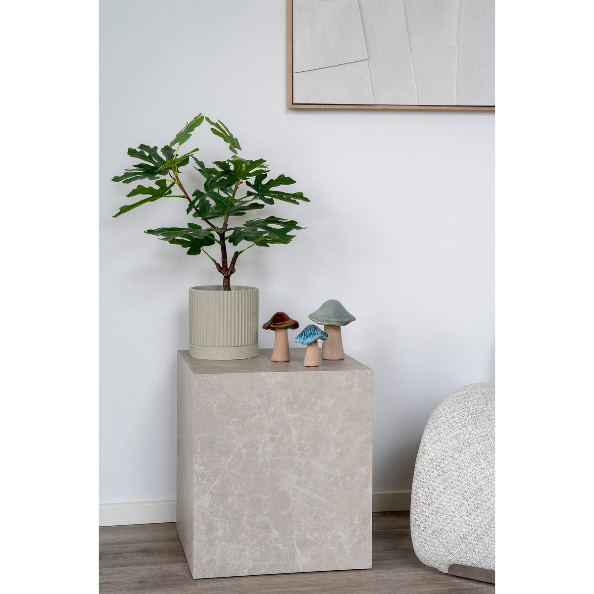 Deko-Pilz 3er-Set – Keramik Grün/Braun/Blau – Ansicht 5