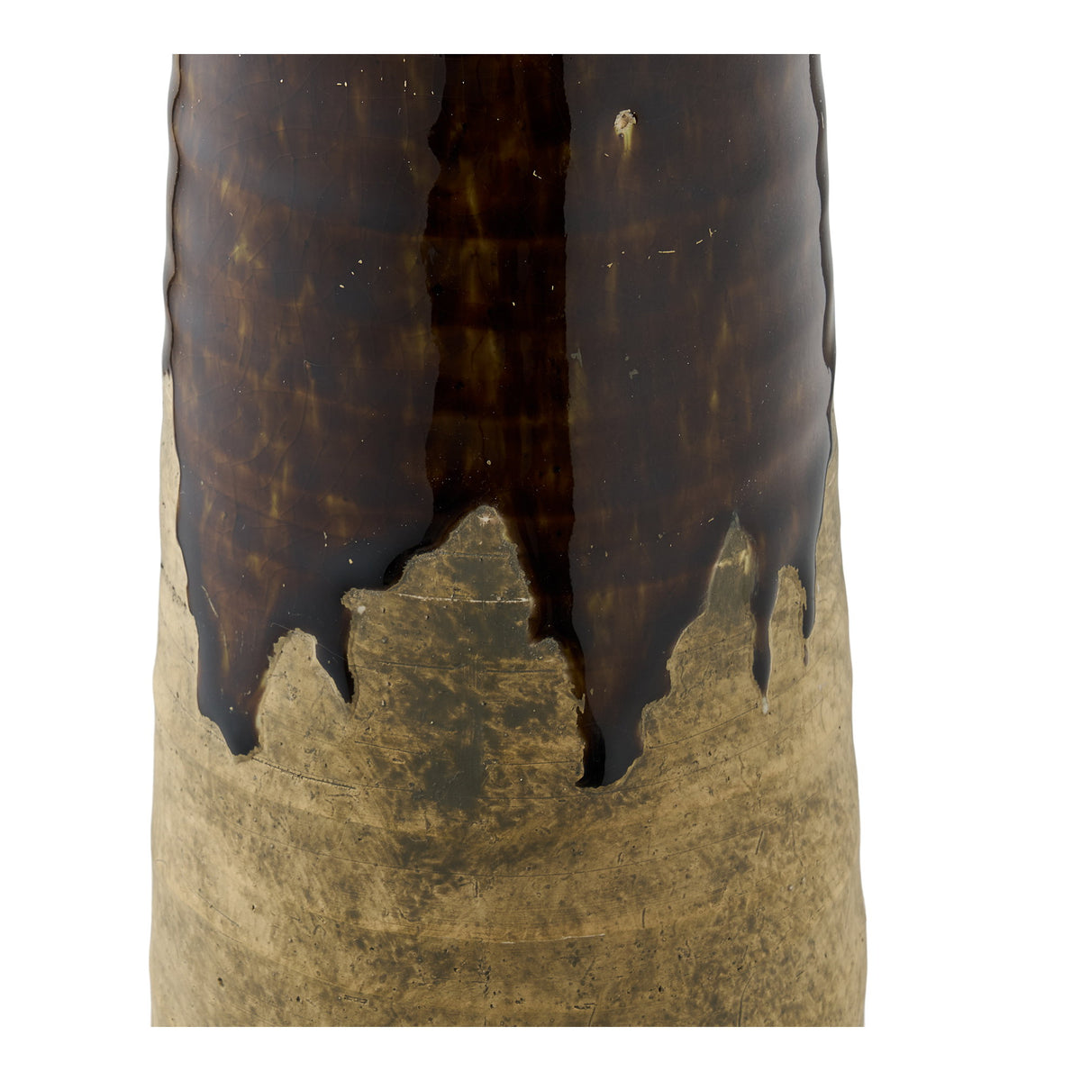 Vase – Keramik Braun, ø 11 × 39 cm – Ansicht 2