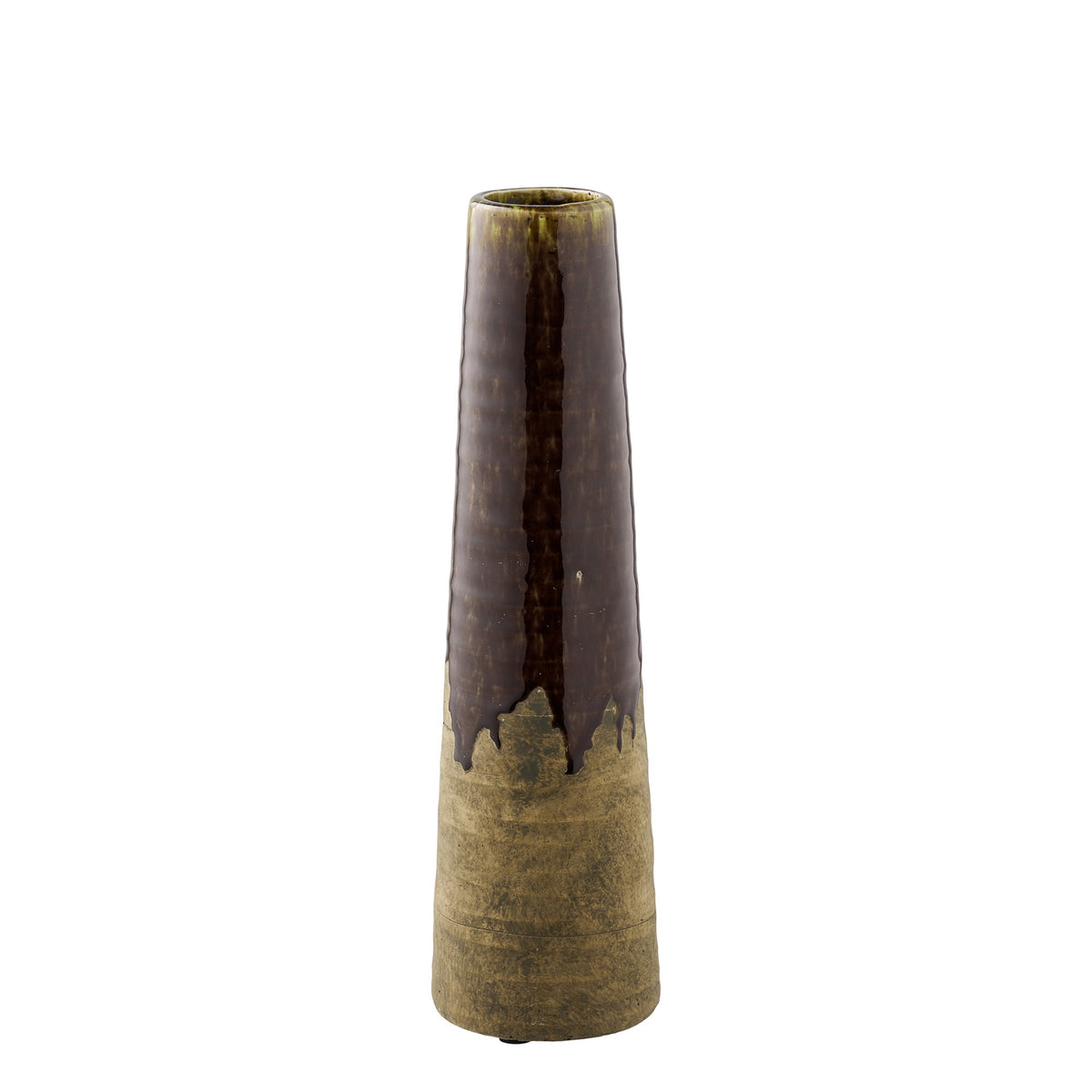 Vase – Keramik Braun, ø 11 × 39 cm von Luiva Living