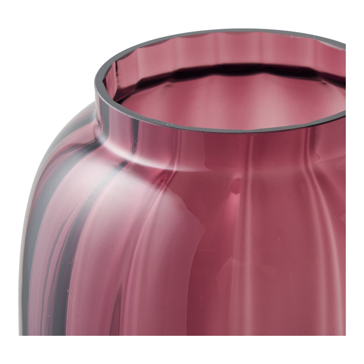 Vase – Glas, mundgeblasen Kastanienrot, ø 17 × 21 cm – Ansicht 2