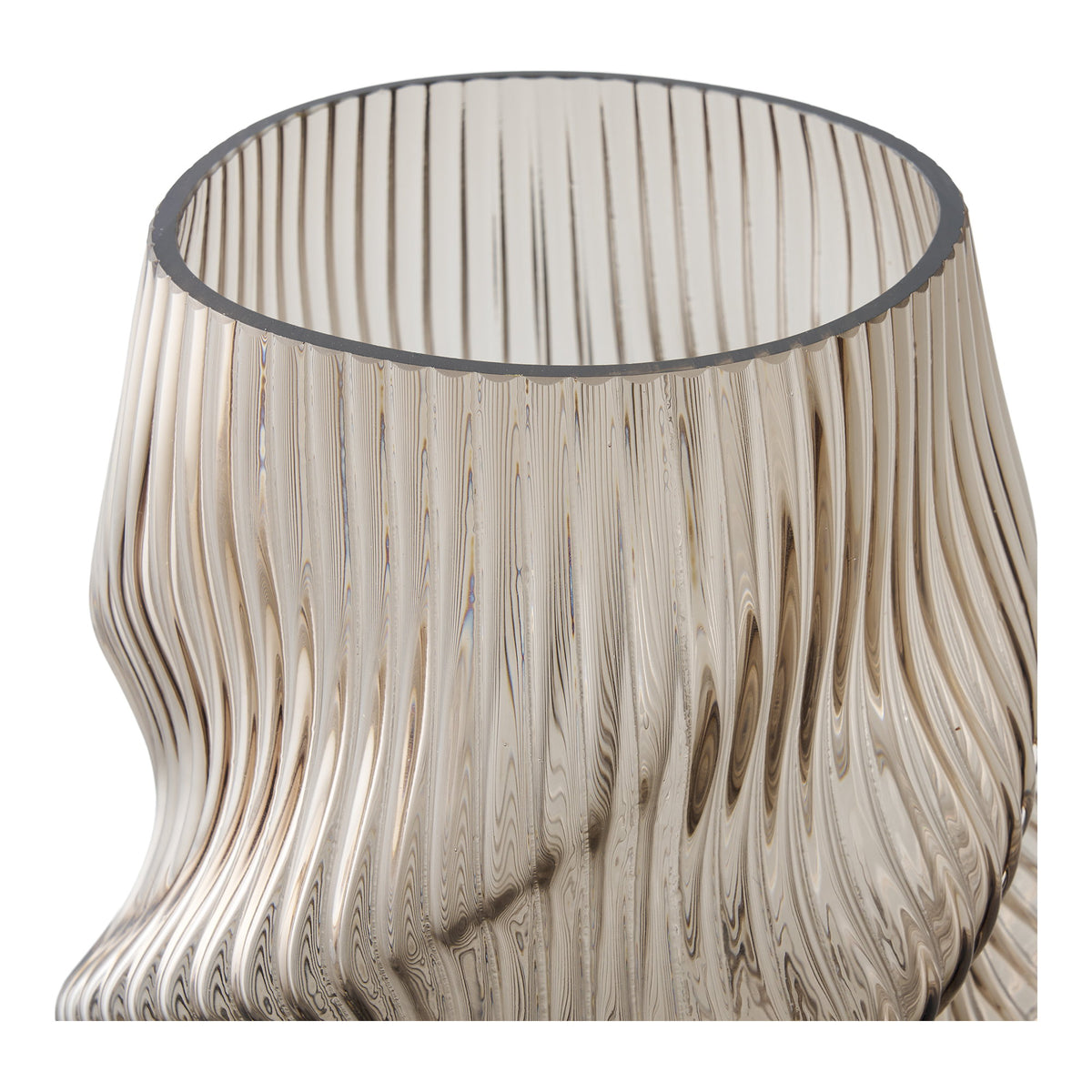 Vase – Glas, mundgeblasen Braun, ø 17 × 25 cm – Ansicht 3