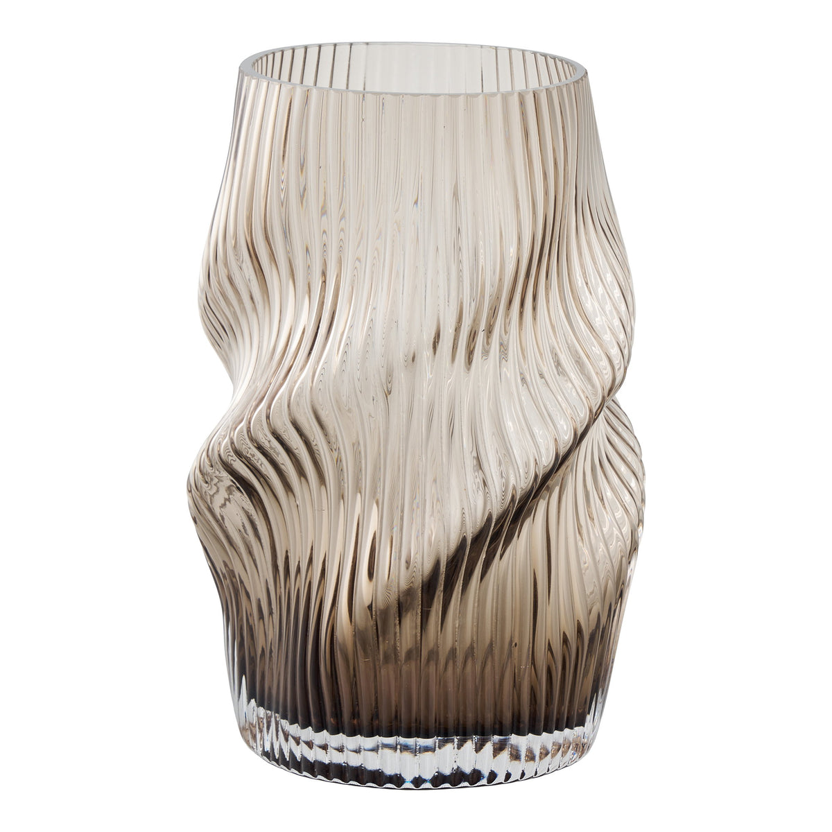 Vase – Glas, mundgeblasen Braun, ø 17 × 25 cm von Luiva Living