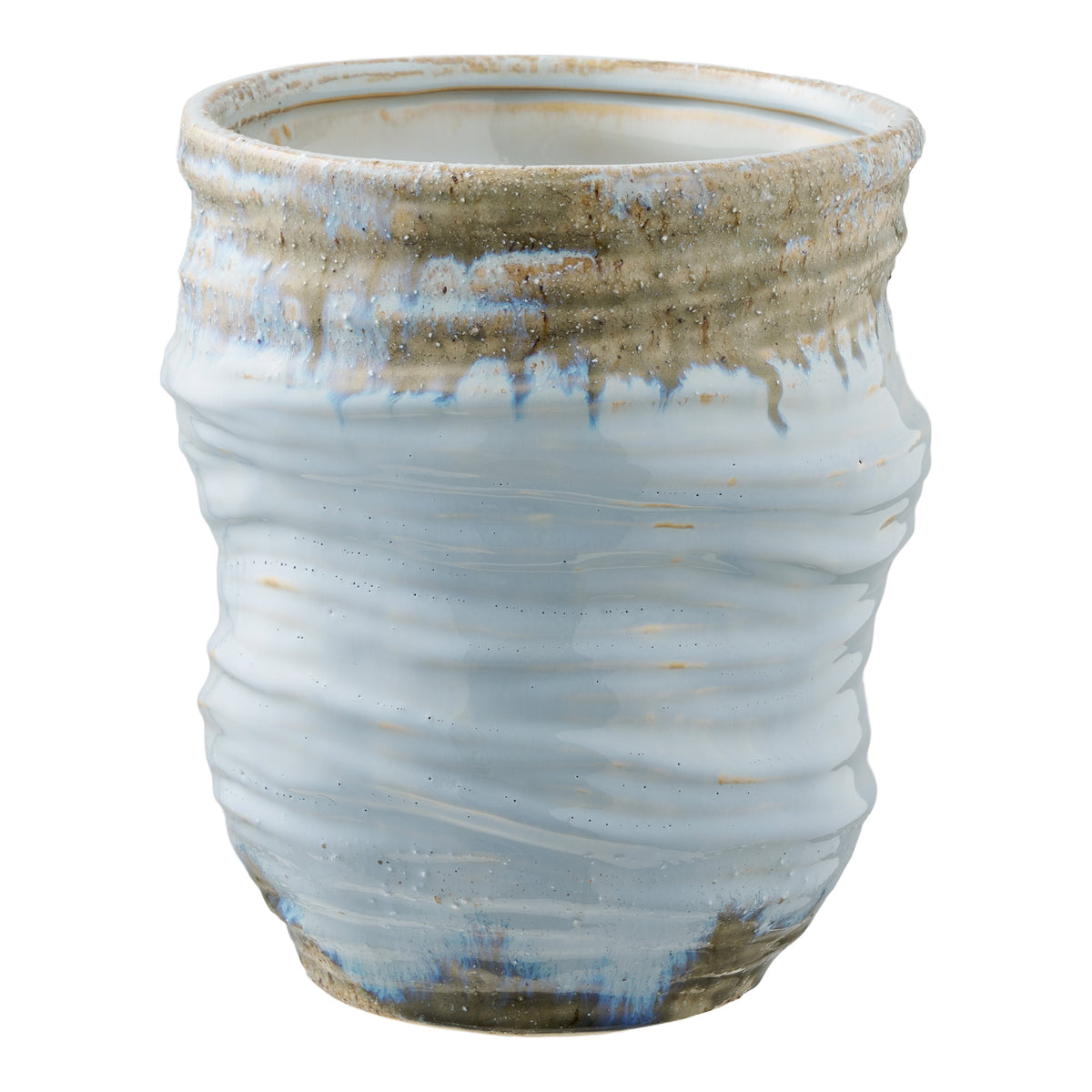 Vase – Keramik Hellblau, ø 19,5 × 22,5 cm von Luiva Living