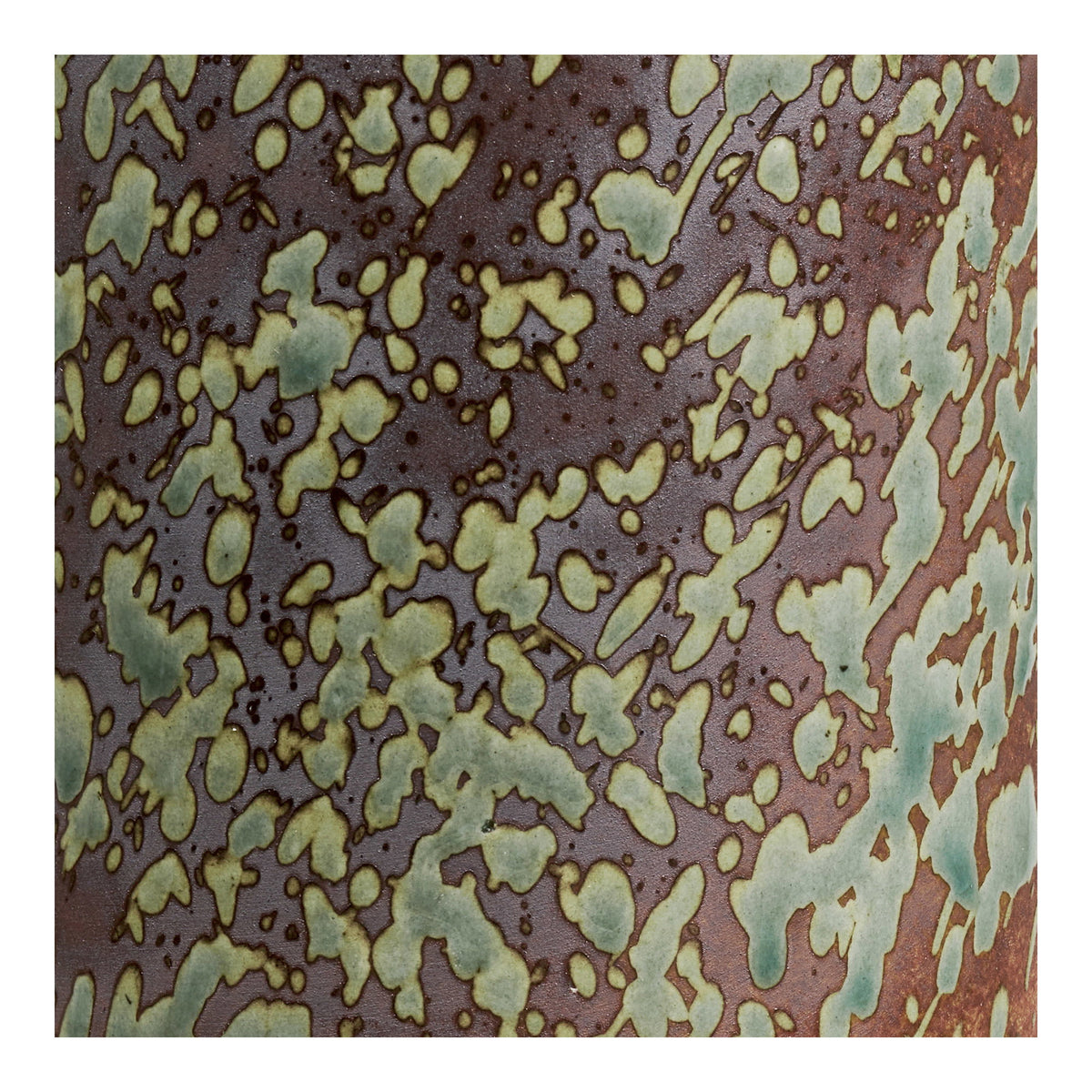 Vase – Keramik Dunkelbraun/Waldgrün, ø 9,5 × 20 cm – Ansicht 3