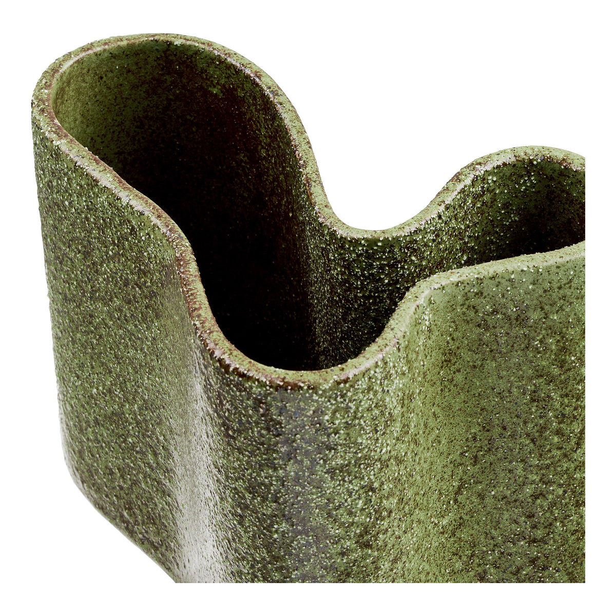 Vase – Keramik Waldgrün, 14,5 × 19 × 14,5 cm – Ansicht 2