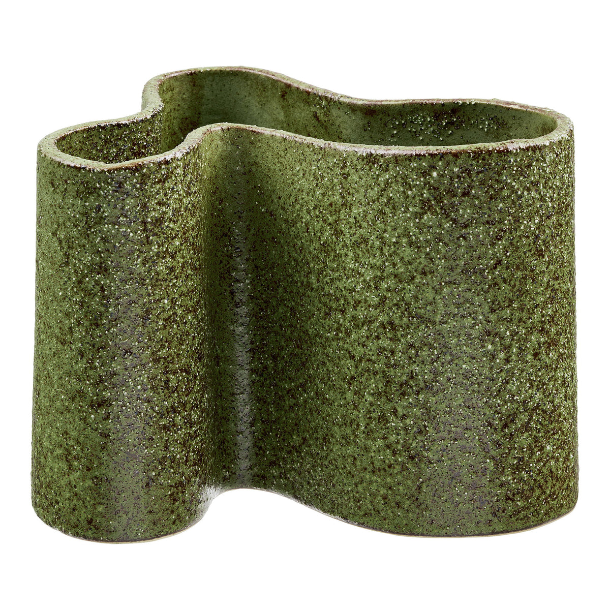 Vase – Keramik Waldgrün, 14,5 × 19 × 14,5 cm von Luiva Living