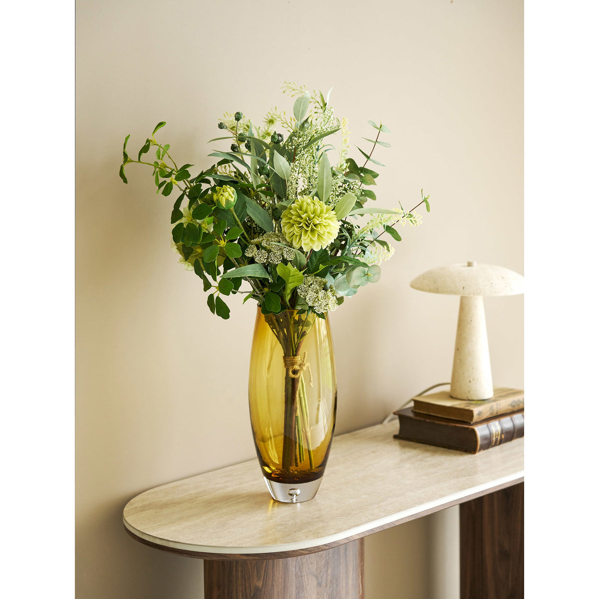 Vase – Glas, mundgeblasen Goldorange, ø 14 × 32 cm – Ansicht 4