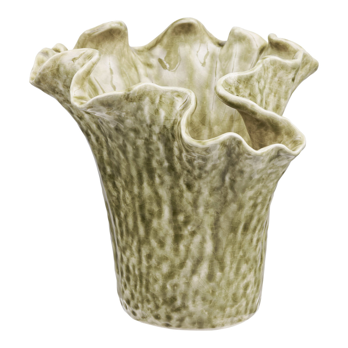 Vase – Keramik Dunkelsand, ø 22 × 23,5 cm von Luiva Living
