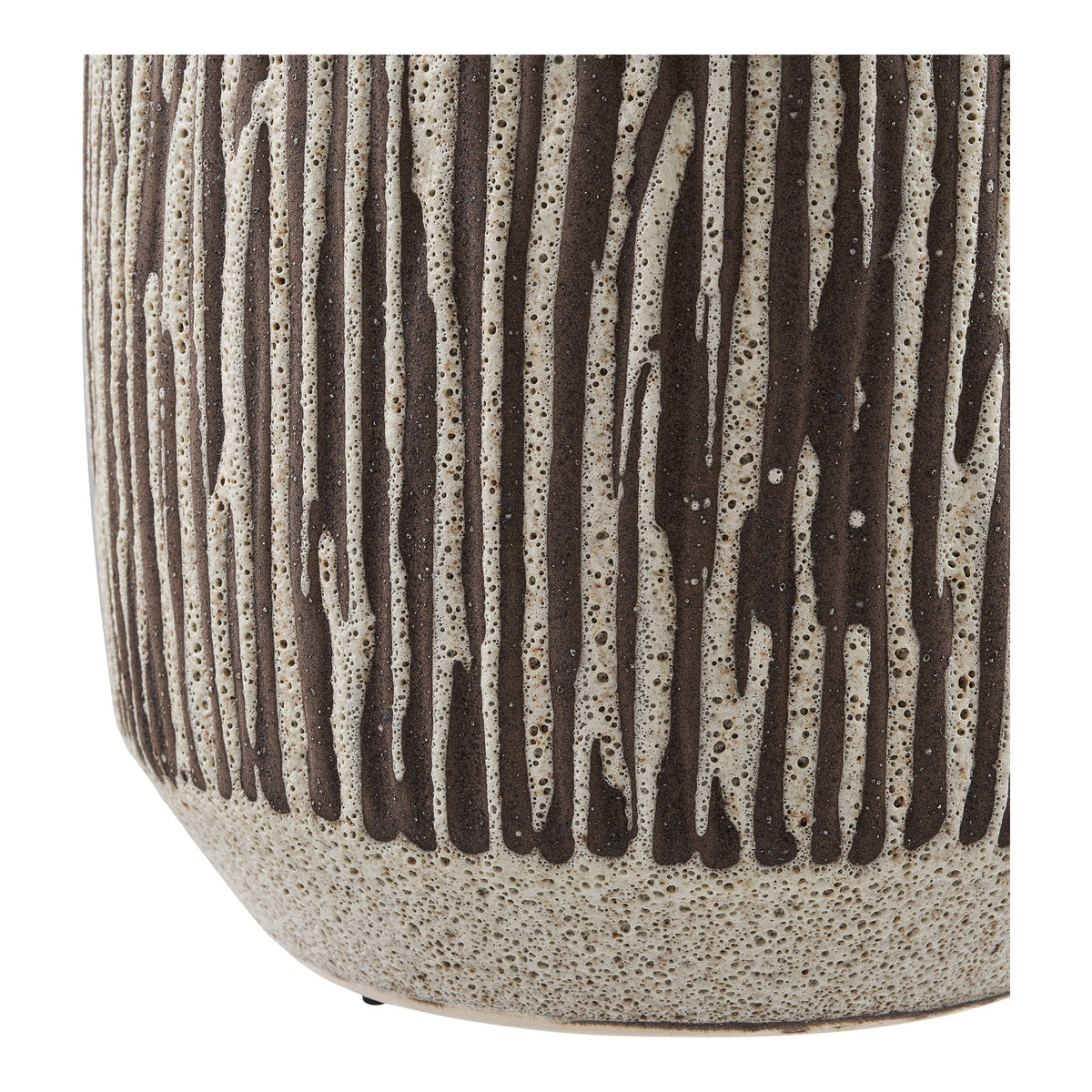 Vase – Keramik Braun/Weiß, ø 18 × 28,5 cm – Ansicht 3