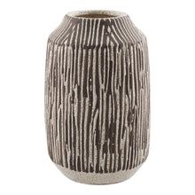 Vase – Keramik Braun/Weiß, ø 18 × 28,5 cm von Luiva Living