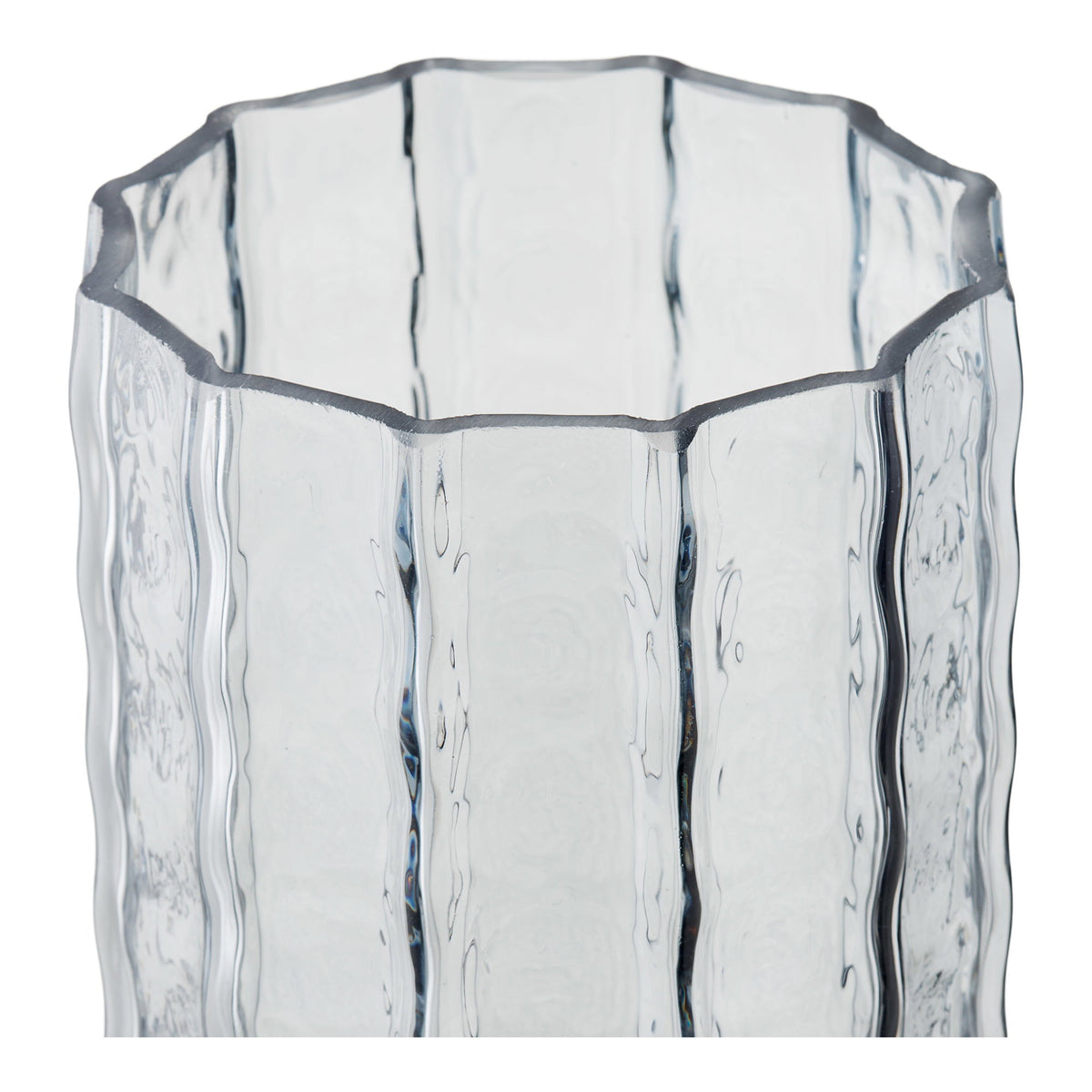 Vase – Rauchglas, mundgeblasen Grau, ø 10 × 20 cm – Ansicht 2