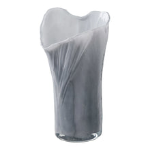 Vase – Glas, mundgeblasen Grau/Weiß, 13 × 12,5 × 24 cm von Luiva Living