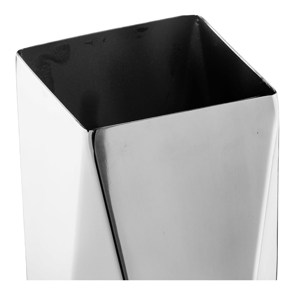 Vase – Edelstahl Silber, 8 × 8 × 23 cm – Ansicht 2