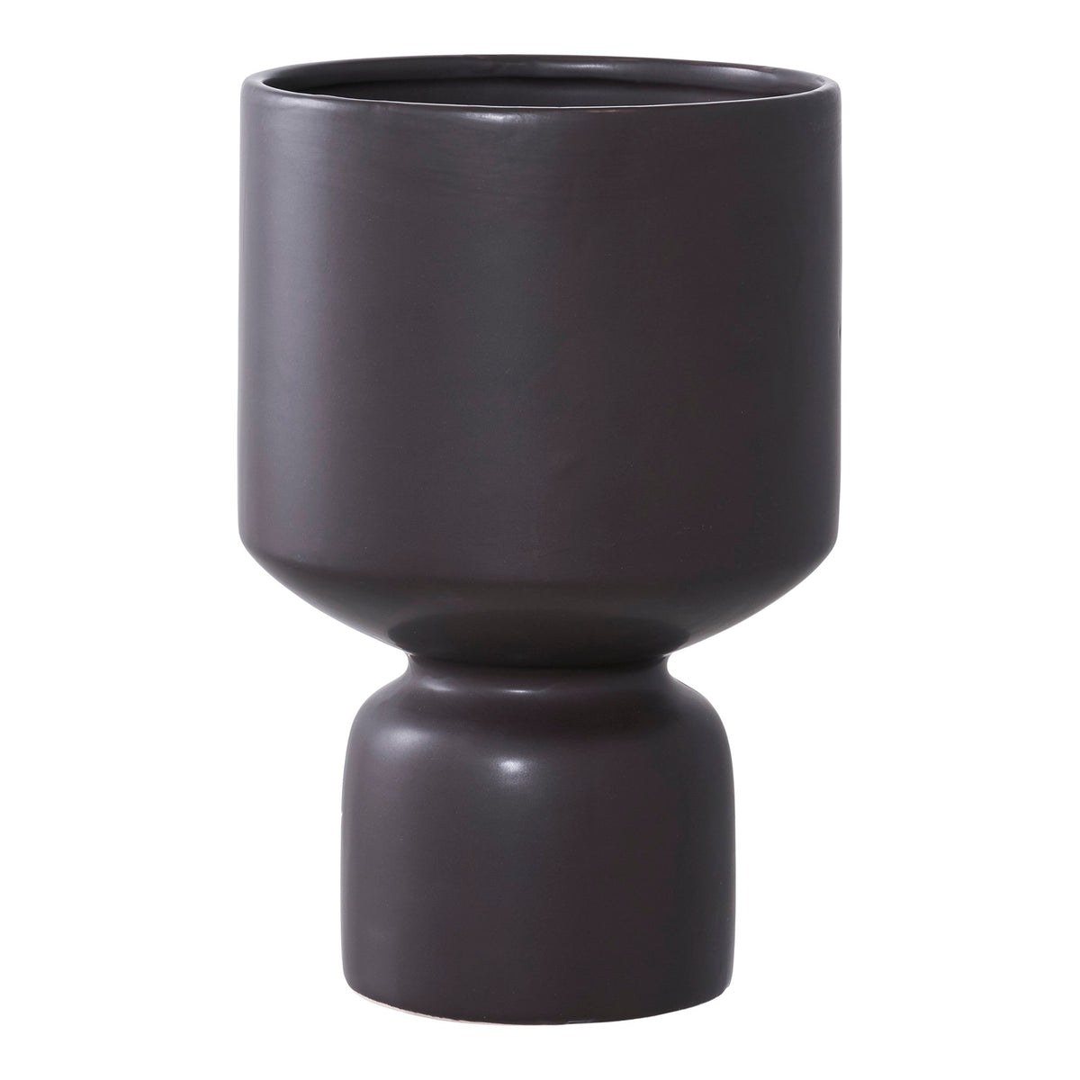 Übertopf – Keramik Schwarz, ø 15 × 23,5 cm von Luiva Living