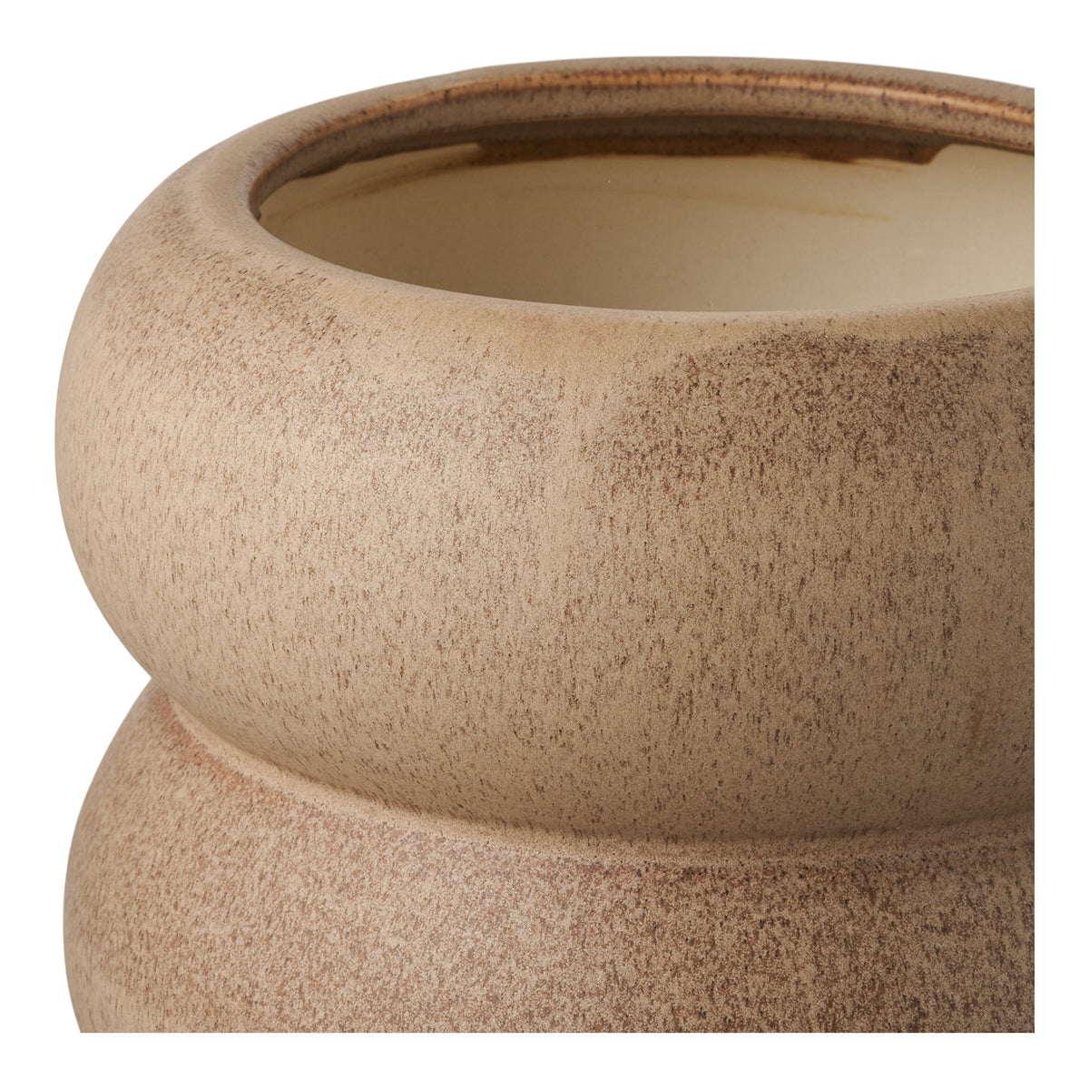 Übertopf – Keramik Braun, ø 19 × 17,5 cm – Ansicht 2