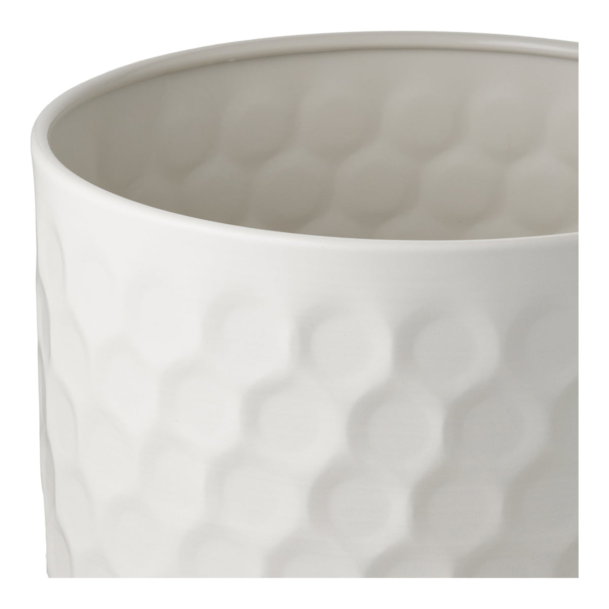 Übertopf – Stahl Weiß, ø 24,5 × 21 cm – Ansicht 2