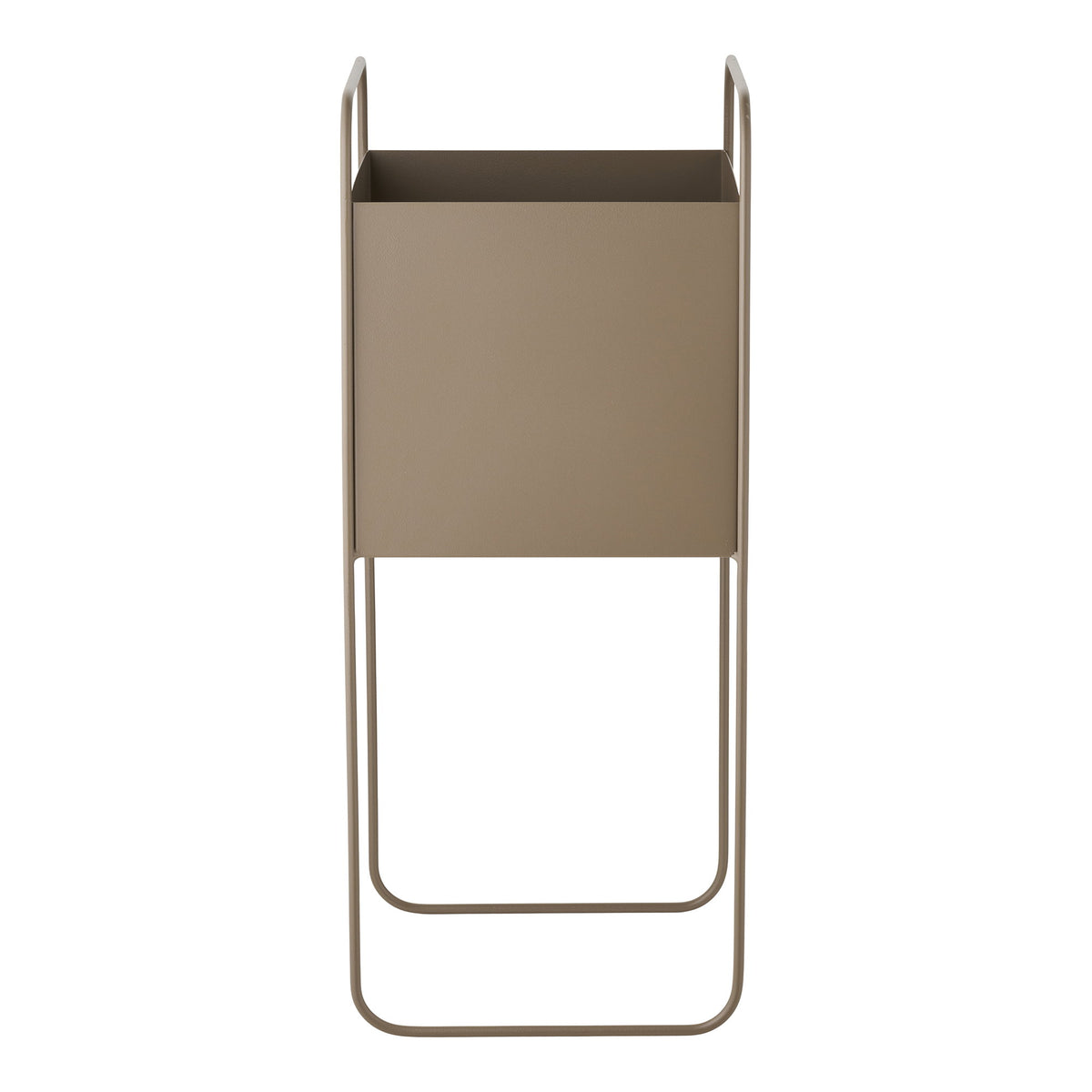 Übertopf – Stahl Braun, 22,5 × 22,5 × 54 cm von Luiva Living