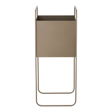 Übertopf – Stahl Braun, 22,5 × 22,5 × 54 cm von Luiva Living