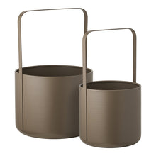 Übertopf 2er-Set – Stahl Braun von Luiva Living