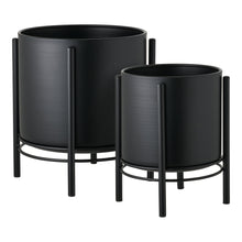 Übertopf 2er-Set – Stahl Schwarz von Luiva Living