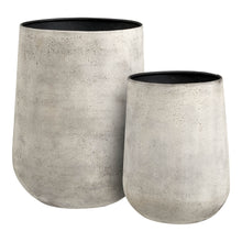 Amira Deko-Topf 2er-Set – Metall Antikbeige von Luiva Living