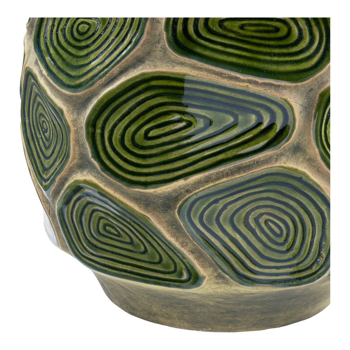 Übertopf – Keramik Waldgrün/Braun, ø 18 × 16 cm – Ansicht 3