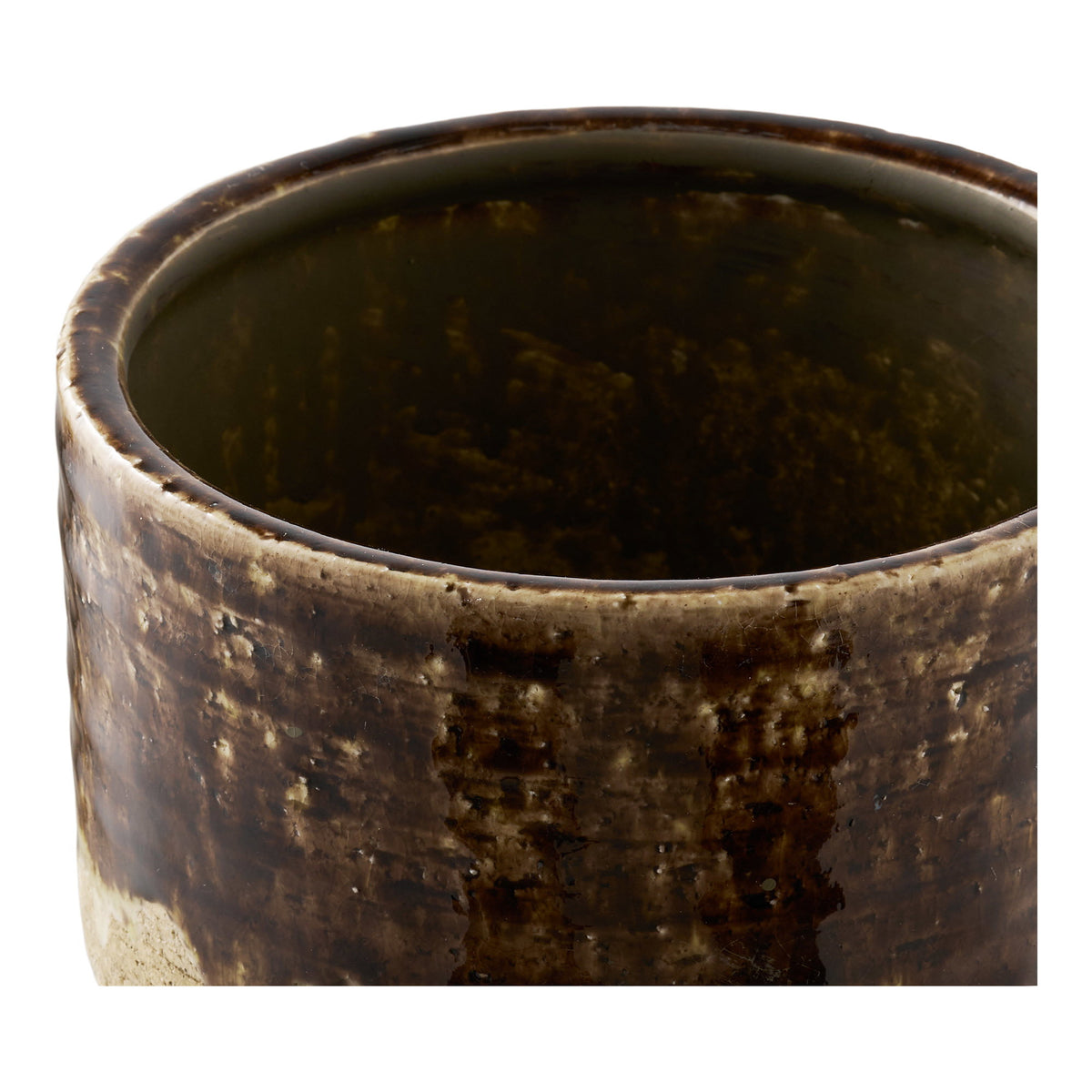 Übertopf – Keramik Braun, ø 16,5 × 12,5 cm – Ansicht 2