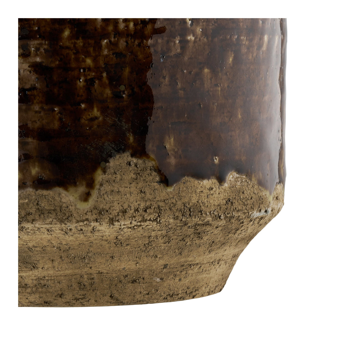 Übertopf – Keramik Braun, ø 16,5 × 12,5 cm – Ansicht 3