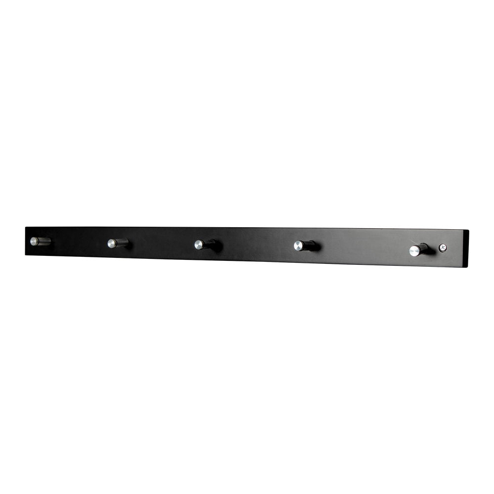 Elsa Wandgarderobe mit 5 Haken – Holz/Metall Schwarz, 70 × 5 cm – Ansicht 2