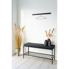 Sami Wandgarderobe – Stahl Schwarz, 70 × 4 cm – Ansicht 3