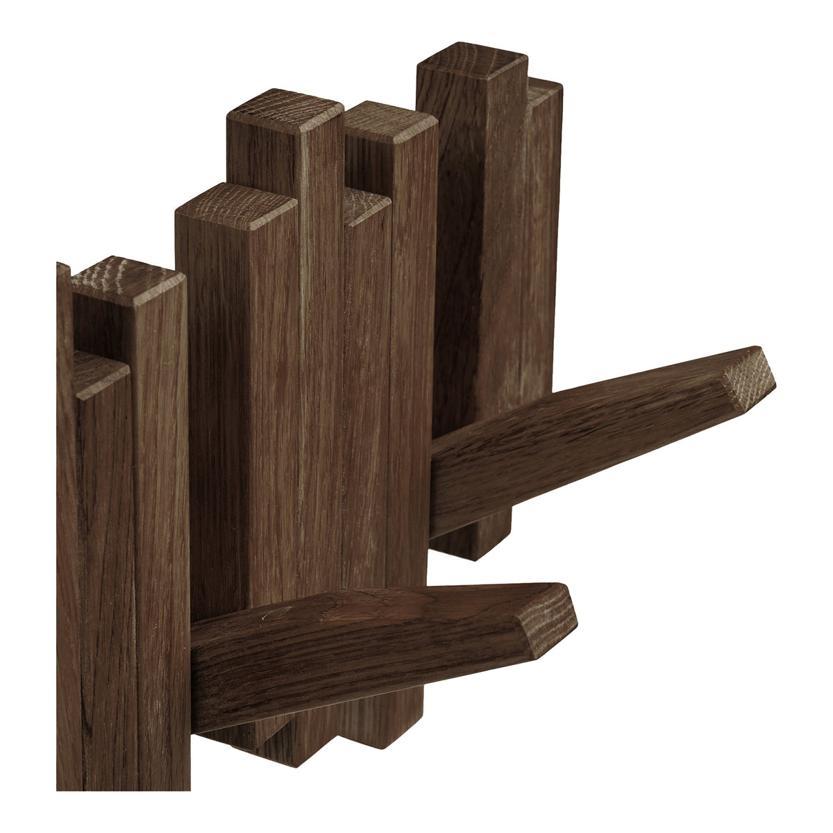 Maja Wandgarderobe – Eiche Dunkelbraun, 40 × 18 cm – Ansicht 4