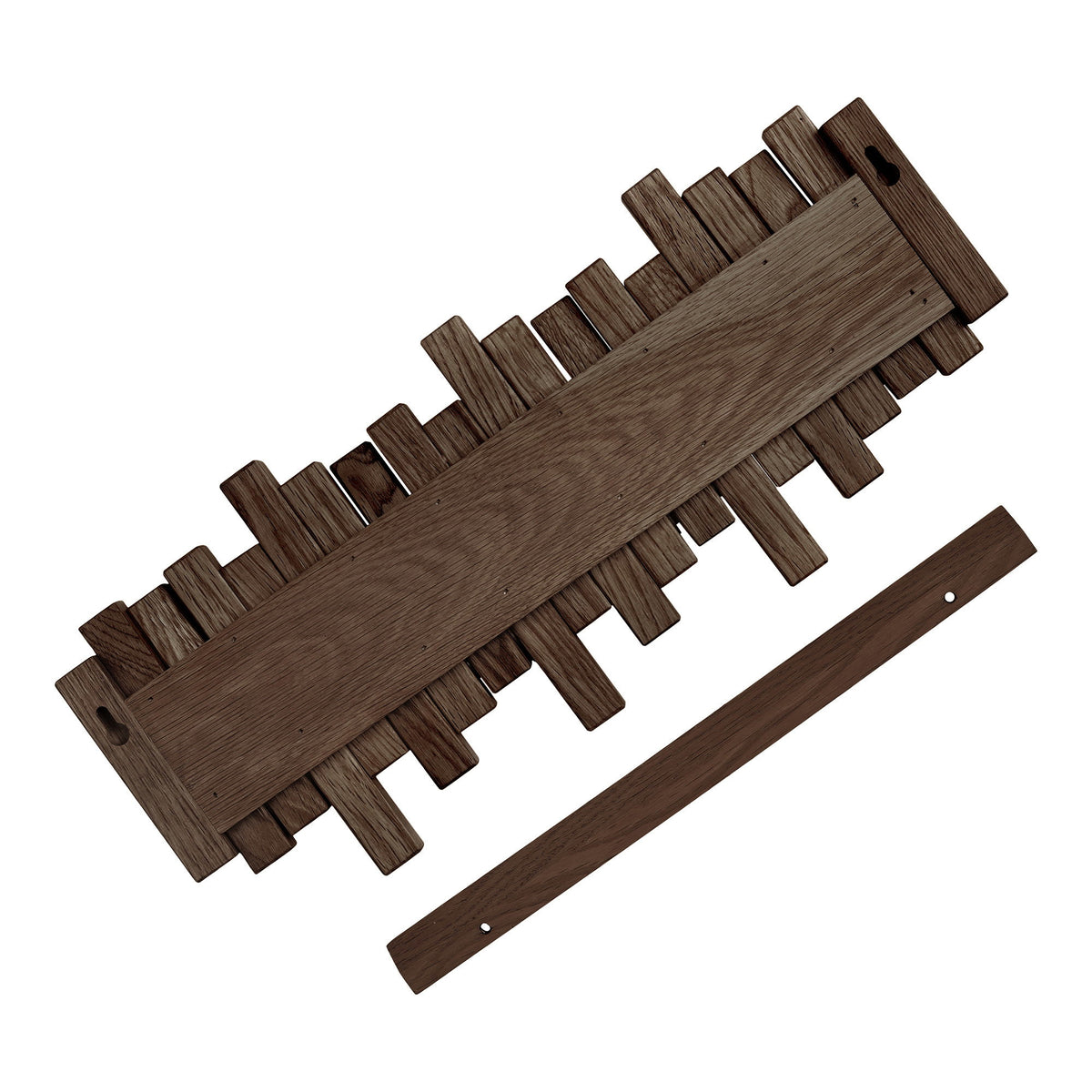 Maja Wandgarderobe – Eiche Dunkelbraun, 40 × 18 cm – Ansicht 5