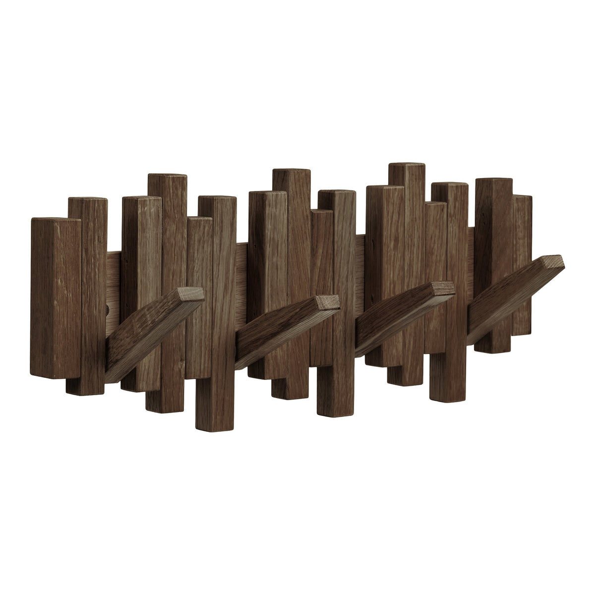 Maja Wandgarderobe – Eiche Dunkelbraun, 40 × 18 cm von Luiva Living