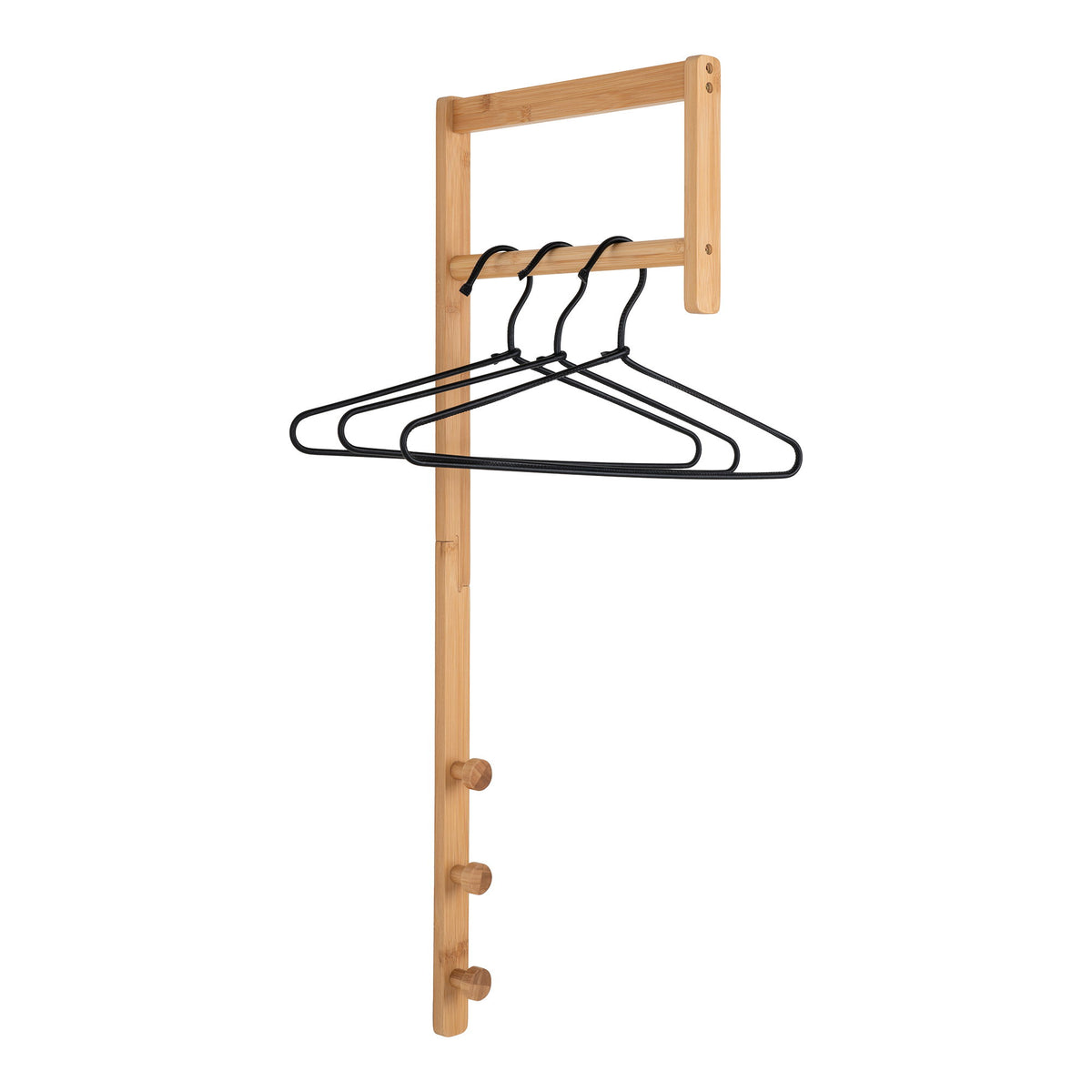 Albin Kleiderständer – Bambus Natur, 3 × 30 × 82 cm – Ansicht 2
