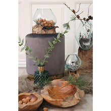 Inken Deko-Objekt in Tropfenform – Teak/Glas Natur, H 15–20 cm – Ansicht 9