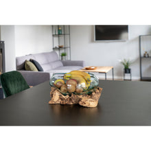 Inken Deko-Objekt in Tropfenform – Teak/Glas Natur, H 20 cm – Ansicht 4