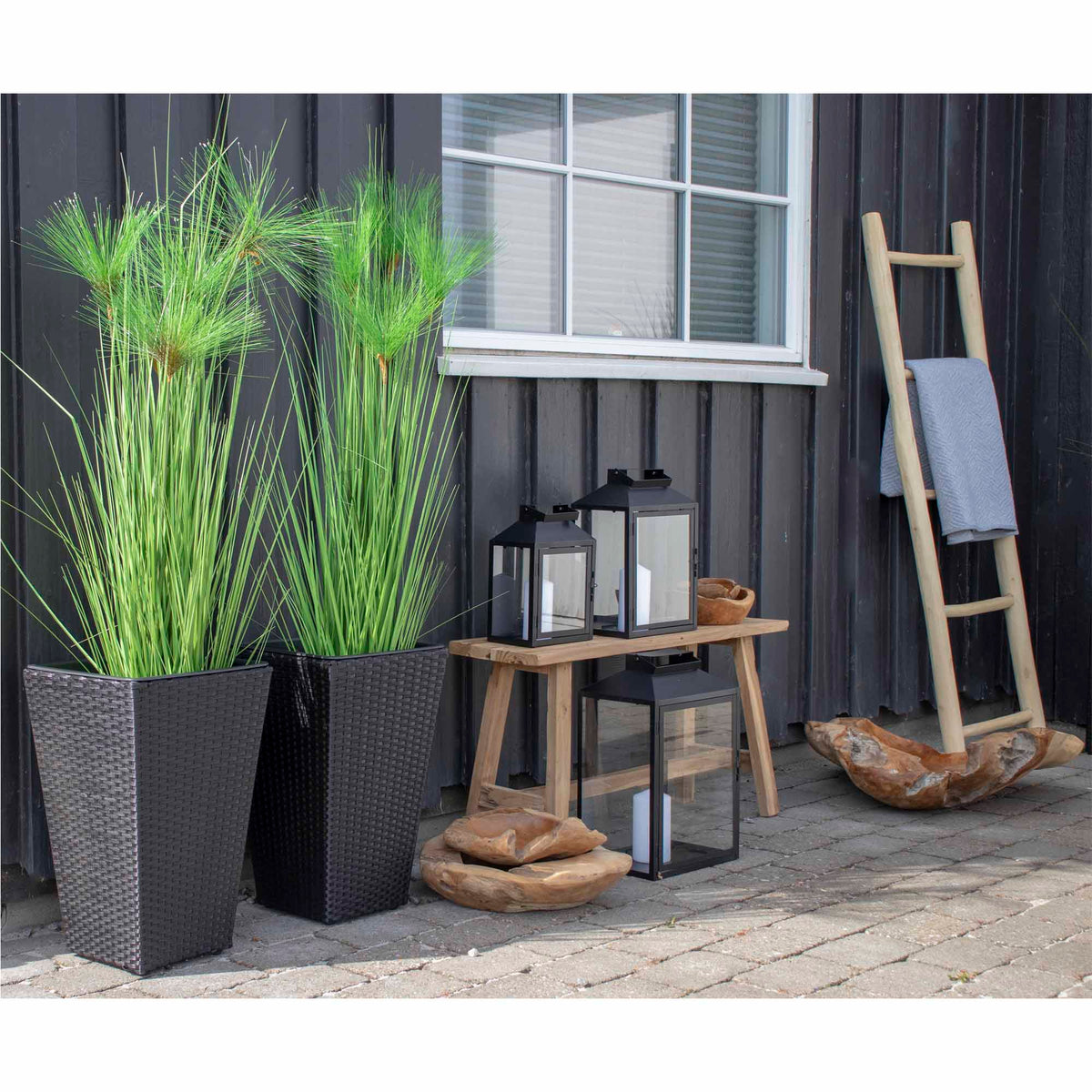 Deko-Leiter – Teak Natur, 50 × 150 cm – Ansicht 6