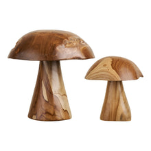Anda Deko-Pilz 2er-Set – Teak Natur von Luiva Living