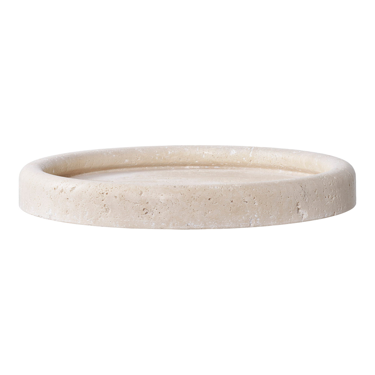Tablett – Travertin Natur, ø 25,5 cm von Luiva Living
