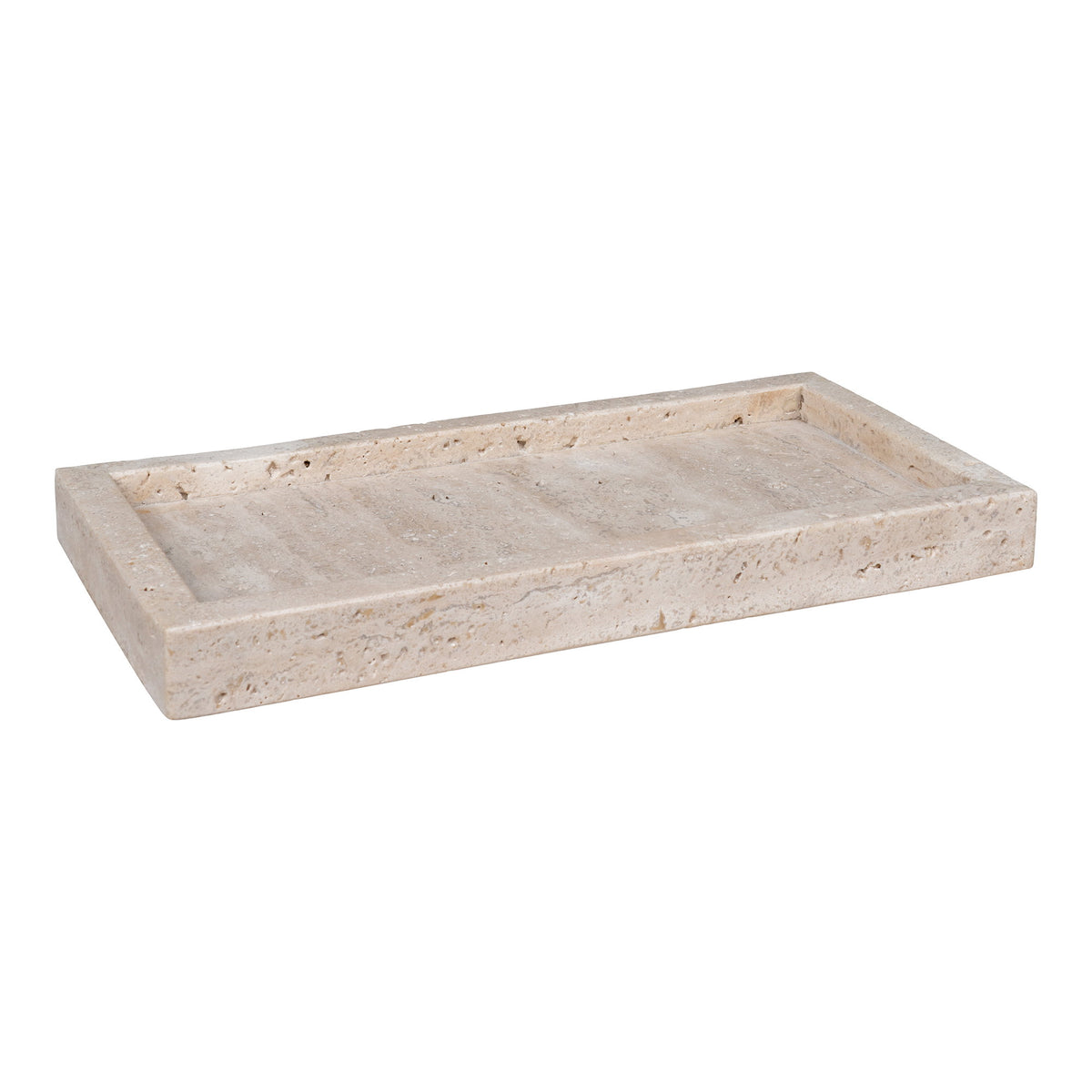 Tablett – Travertin Natur, 30,5 × 15 cm von Luiva Living